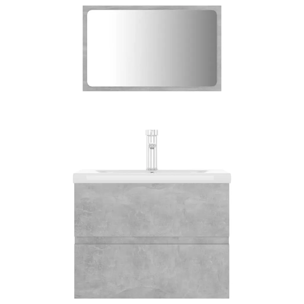 SET MOBILIER DE BAIE, GRI BETON, 60 X 38.5 X 45 CM [5]