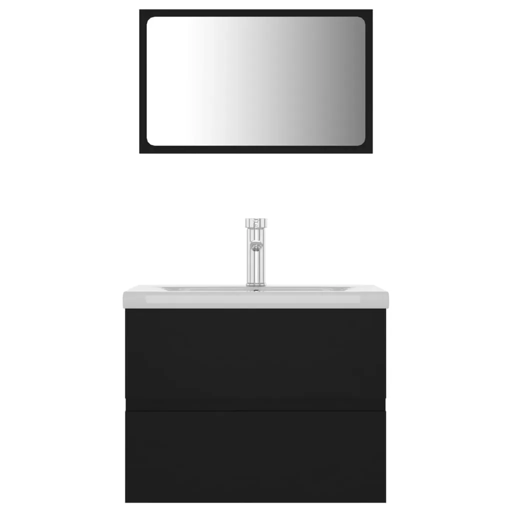 SET MOBILIER DE BAIE, NEGRU, 60 X 38.5 X 45 CM [5]