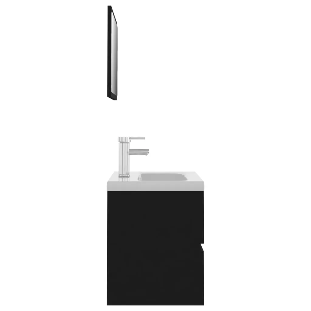 SET MOBILIER DE BAIE, NEGRU, 60 X 38.5 X 45 CM [6]