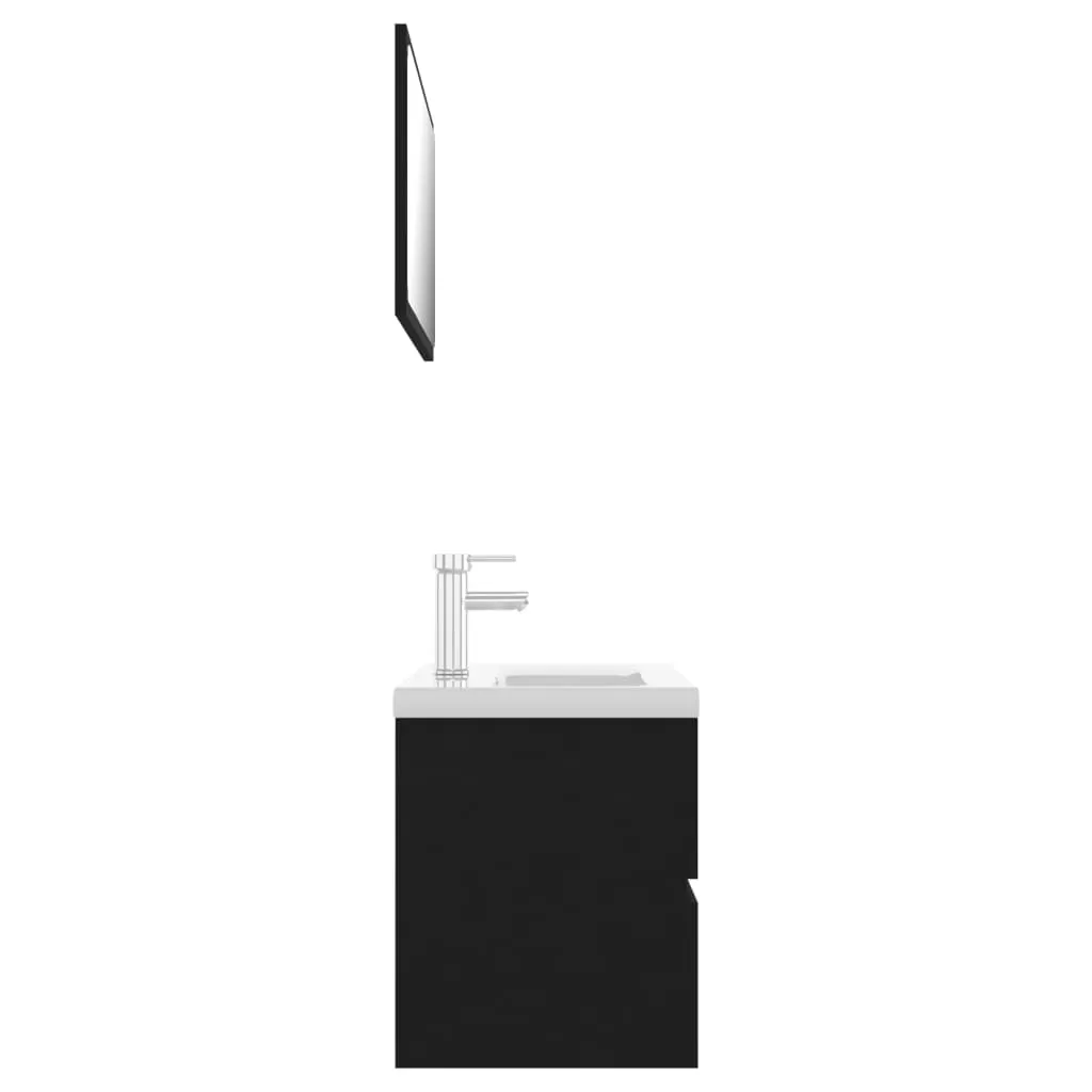 SET MOBILIER DE BAIE, NEGRU, 80 X 38.5 X 45 CM [6]