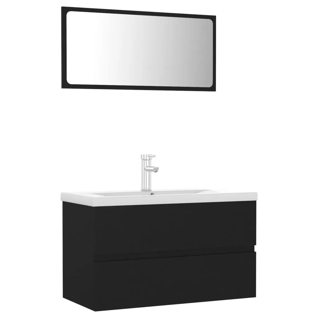 SET MOBILIER DE BAIE, NEGRU, 80 X 38.5 X 45 CM [1]