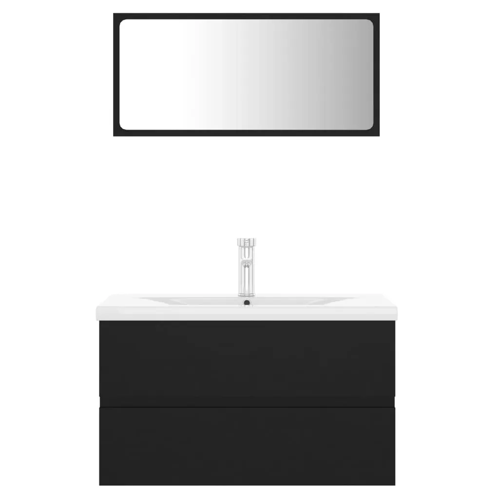 SET MOBILIER DE BAIE, NEGRU, 80 X 38.5 X 45 CM [5]