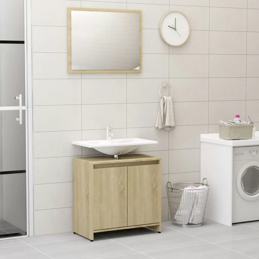 Set mobilier baie - SET MOBILIER DE BAIE, STEJAR SONOMA