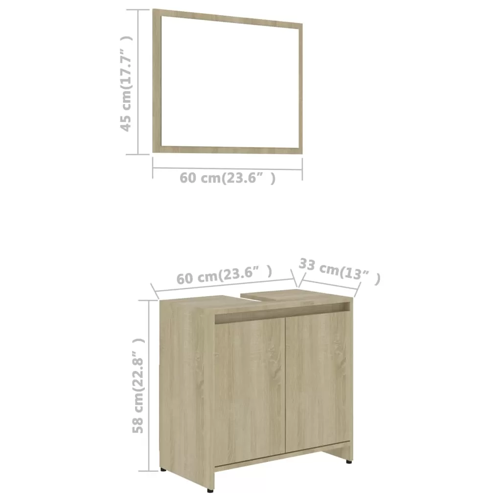 SET MOBILIER DE BAIE, STEJAR SONOMA [8]