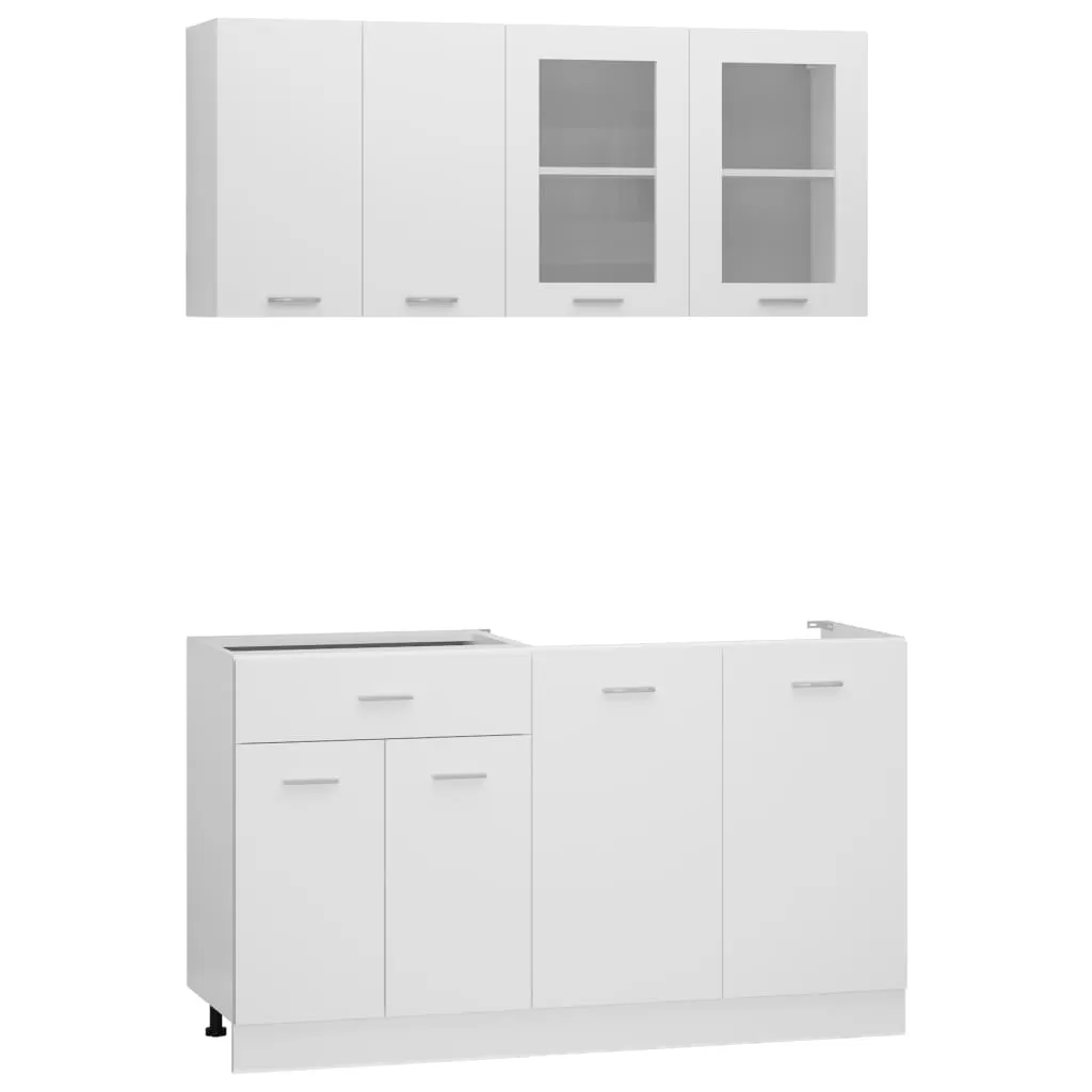 SET MOBILIER DE BUCATARIE DIN 4 PIESE, ALB [1]