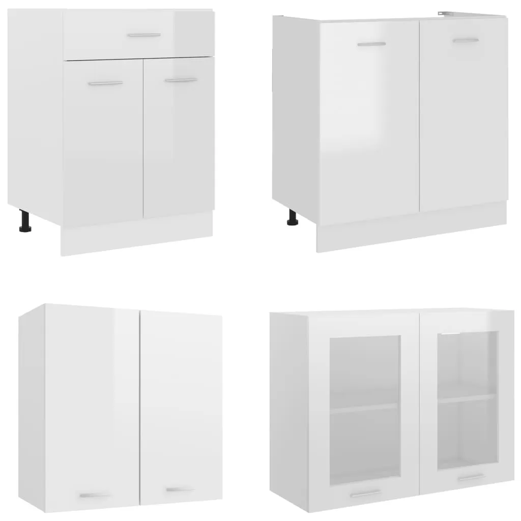 SET MOBILIER DE BUCATARIE DIN 4 PIESE, ALB LUCIOS [3]