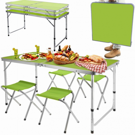 Accesorii camping si drumetii - Set mobilier de camping pliabil - verde