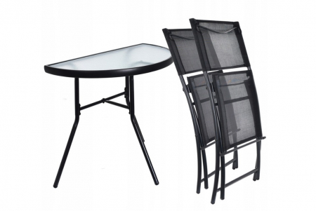 Set mobilier de gradina,3 piese,scaune pliabile [1]