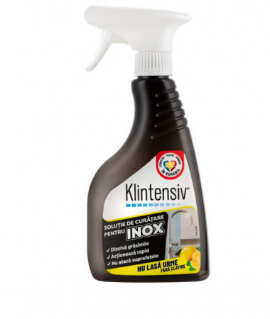 Amenajari Interioare - Solutie curatare inox, 500 ml, Klintensiv