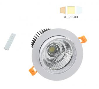 Spoturi LED - SPOT LED DIMABIL CCT CU TELECOMANDA 15W