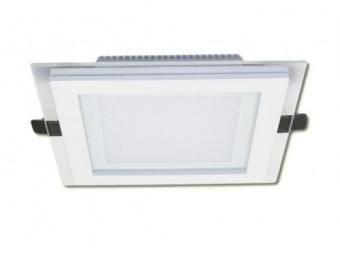 Iluminat - SPOT LED PATRAT STICLA 12W LUMINA CALDA