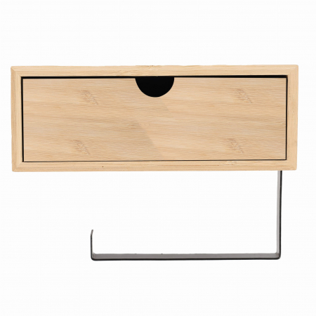 Suport de perete pentru hartie igienica cu recipient, 29x8x13cm [1]