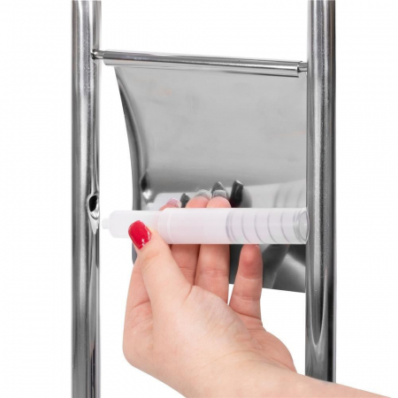SUPORT PENTRU HARTIE IGIENICA CU PERIE WC, METAL, CROMAT, 72 CM, SPRINGOS [4]