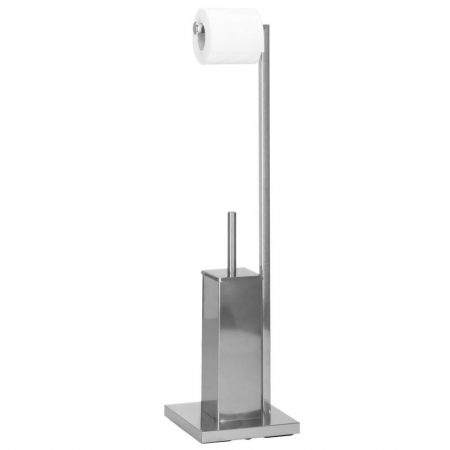 SUPORT PENTRU HARTIE IGIENICA CU PERIE WC, METAL, CROMAT, 75 CM, SPRINGOS [8]