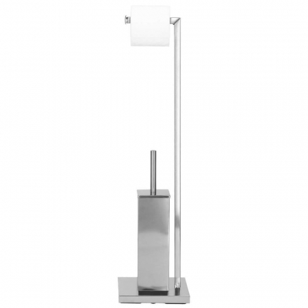 SUPORT PENTRU HARTIE IGIENICA CU PERIE WC, METAL, CROMAT, 75 CM, SPRINGOS [3]