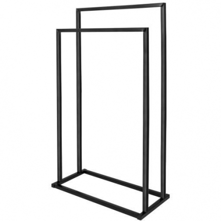 Baie - SUPORT PENTRU PROSOAPE DE BAIE, METALIC, 2 BRATE, NEGRU, 45X21.5X84 CM, SPRINGOS