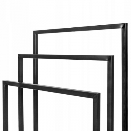 SUPORT PENTRU PROSOAPE DE BAIE, METALIC, 3 BRATE, NEGRU, 45X21.5X84 CM, SPRINGOS [4]