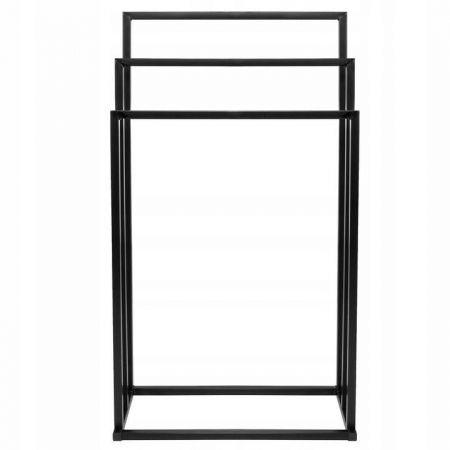 SUPORT PENTRU PROSOAPE DE BAIE, METALIC, 3 BRATE, NEGRU, 45X21.5X84 CM, SPRINGOS [1]