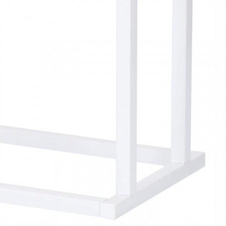 SUPORT PENTRU PROSOAPE DE BAIE, METALIC + BAMBUS, 2 BRATE, ALB, 45X21.5X84 CM, SPRINGOS [4]
