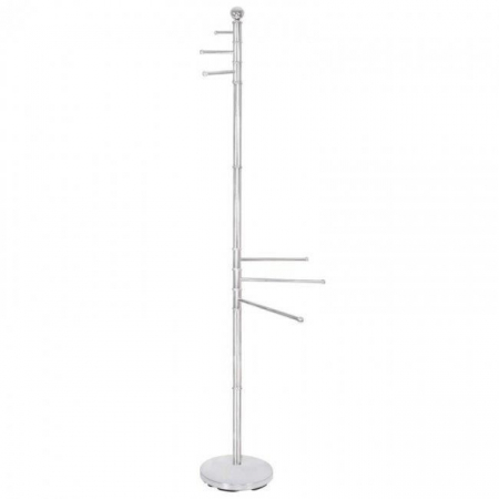 SUPORT PENTRU PROSOAPE DE BAIE, METALIC, CROMAT, 6 BRATE, 176 CM [1]