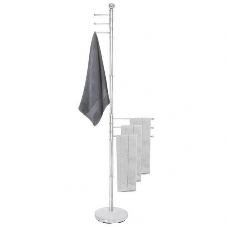 SUPORT PENTRU PROSOAPE DE BAIE, METALIC, CROMAT, 6 BRATE, 176 CM [10]