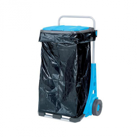 Cosuri de gunoi - SUPORT PENTRU SACI DE GUNOI CU ROTI PENTRU GRADINA, CARUCIOR TRANSPORT NAVETE MAX 50 KG 120 L