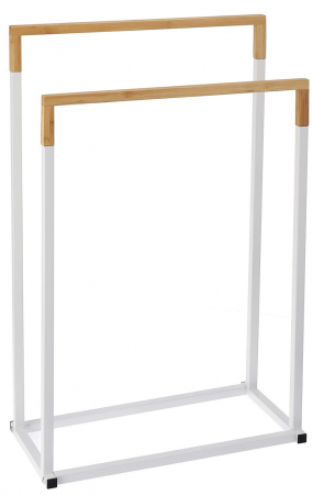 Suporturi si accesorii de baie - SUPORT PROSOAPE BAMBUS ALB/MARO 76X45X22 CM