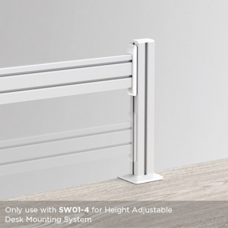 SUPORTI DE MONTAJ PE BIROU PENTRU PLACA SLATWALL, ALUMINIU [3]