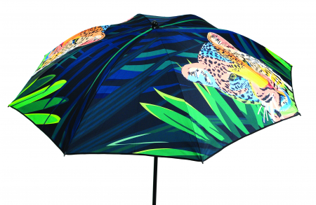 Accesorii camping si drumetii - Umbrela de plaja pliabila, Azay Interiors, 200cm, design flamingo/papagal