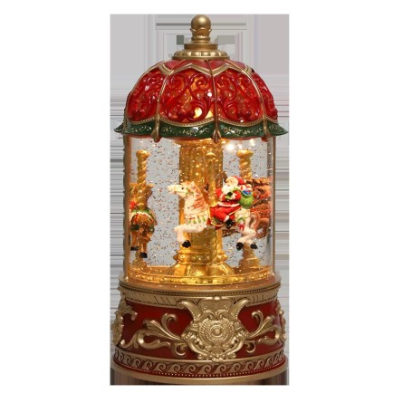 Decoratiune Craciun felinar, muzical cu 8 melodii, 11,4x11,4x22,2 cm [1]