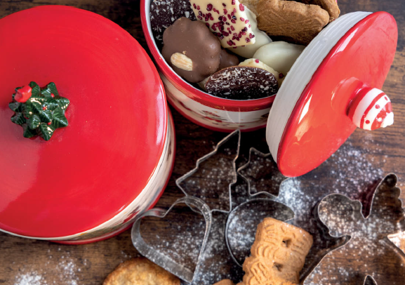 Bomboniera Craciun cu capac bradut 15.2cm [3]