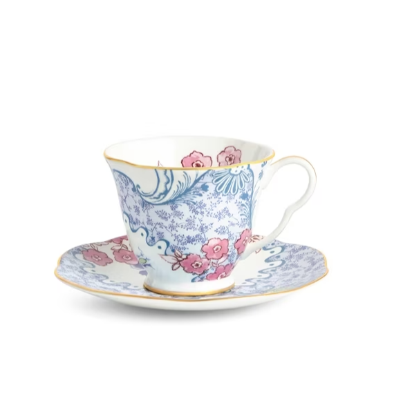Butterfly Bloom set ceasca si farfurie ceai bleu&roz [4]
