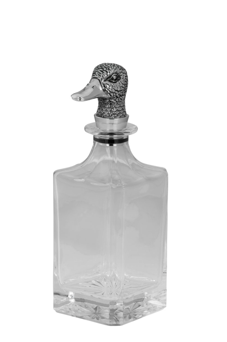 Carafă cristal whisky cu dop argintat rață [4]