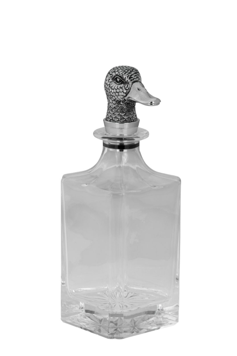 Carafă cristal whisky cu dop argintat rață [2]