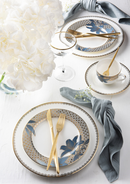 Ceasca ceai cu farfurie colectia Blue Lily [11]