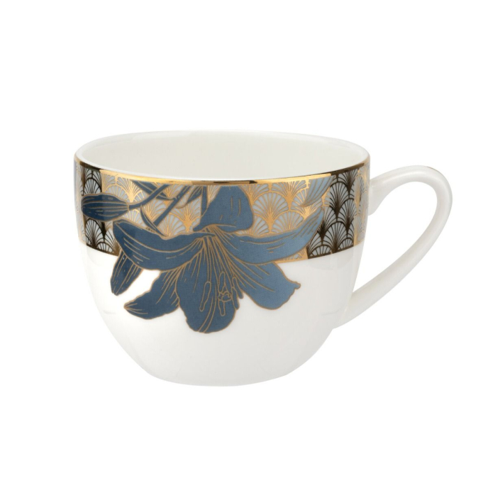 Ceasca ceai cu farfurie colectia Blue Lily [6]