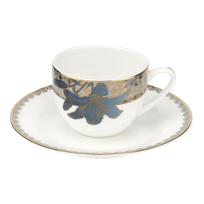 Ceasca ceai cu farfurie colectia Blue Lily [2]