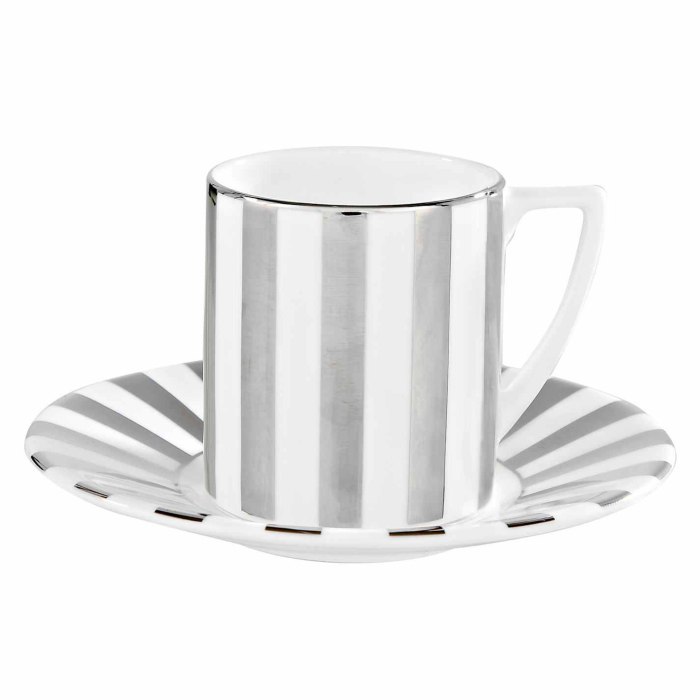 Farfurie ceasca cafea Jasper Conran Platinum Striped [2]
