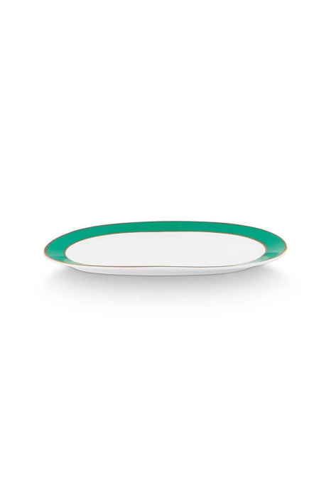 Chique verde platou oval mic [6]
