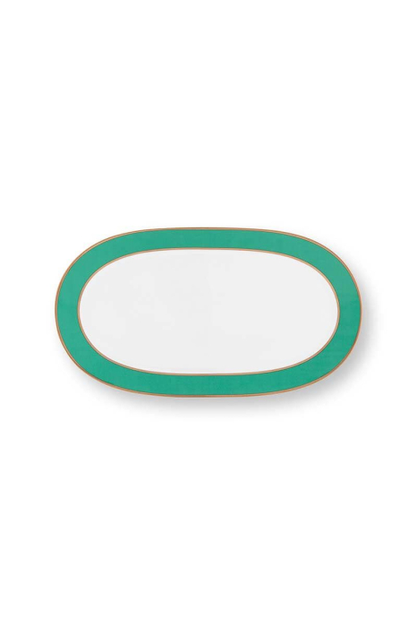 Chique verde platou oval mic [5]