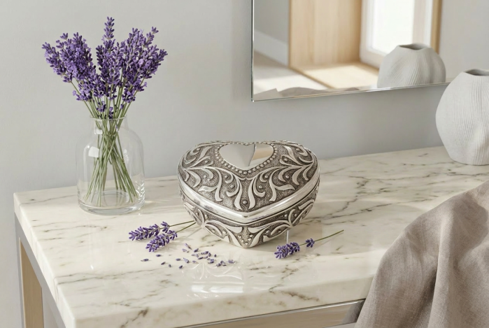 Cutie bijuterii argintata inima mare [2]