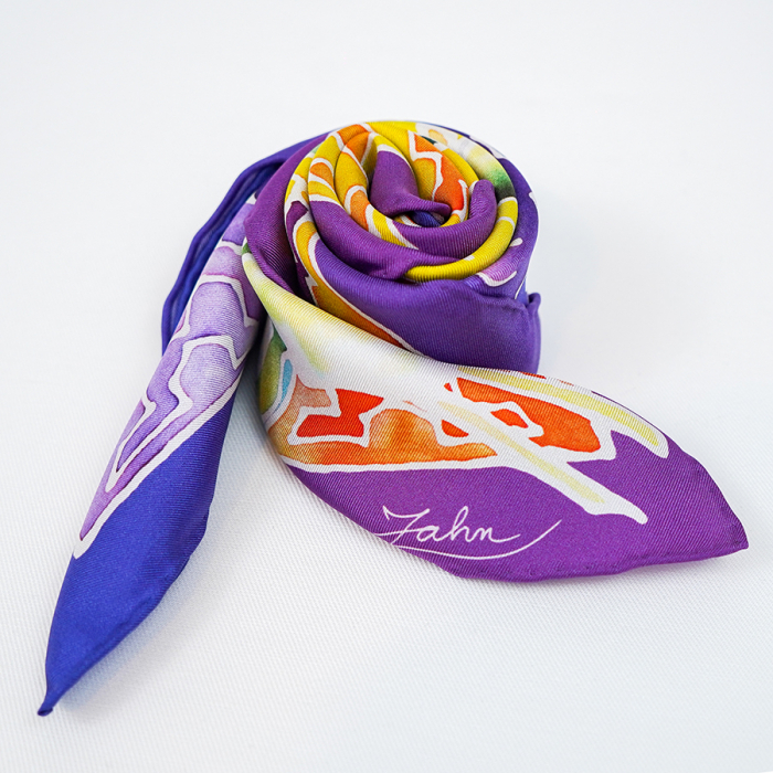 Esarfa matase imprimata "Euphoria" 60x60cm [6]