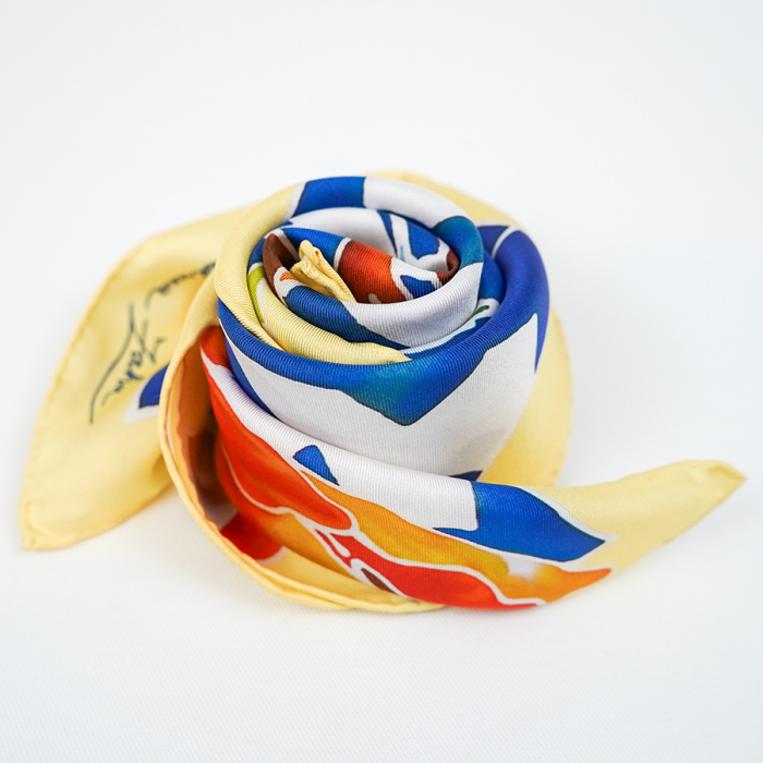 Esarfa matase imprimata "Royal Splendor" 60x60cm [2]