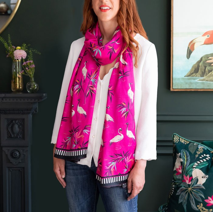 Esarfa vascoza 200x70cm Pink [4]