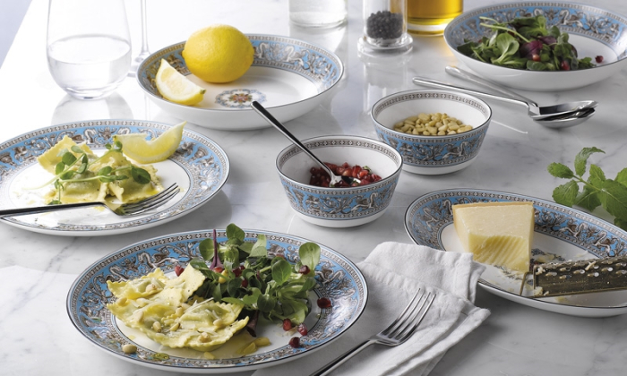 Florentine Turquoise set 2 cesti espresso (2 cesti si 2 farfurii ) [3]