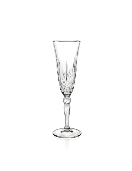 Gold & gold set 6 pahare sampanie cristal [4]