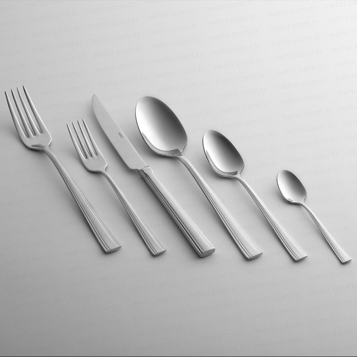 Katre set tacamuri pentru 12 persoane, 89 piese otel inoxidabil sablate [13]