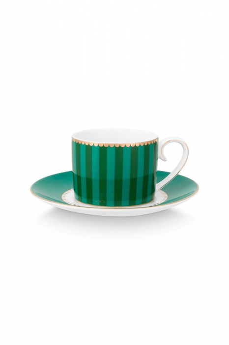 Love Bird verde ceasca si farfurie espresso [5]