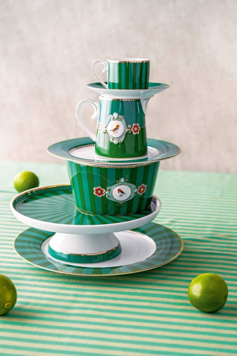Love Birds Green suport tort cu picior 24 cm [3]