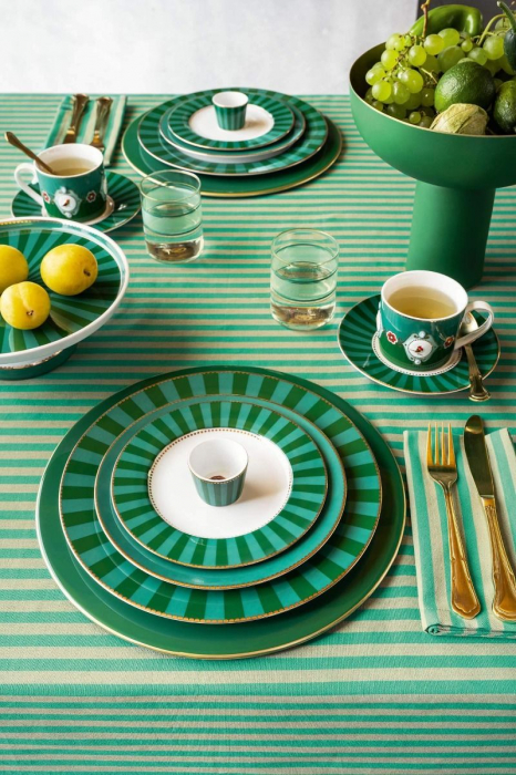Love Birds Stripes verde farfurie 17 cm [4]